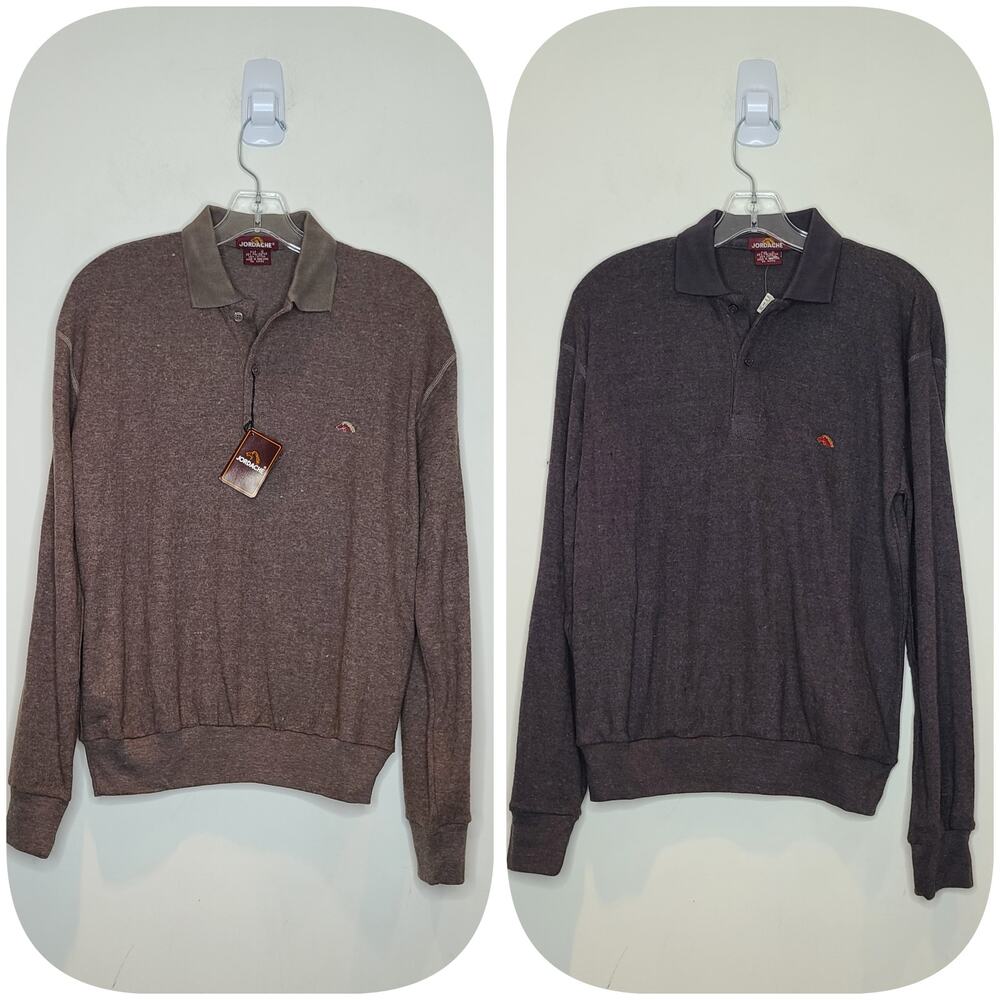 Vintage Jordache long sleeve polo shirt lot - small
